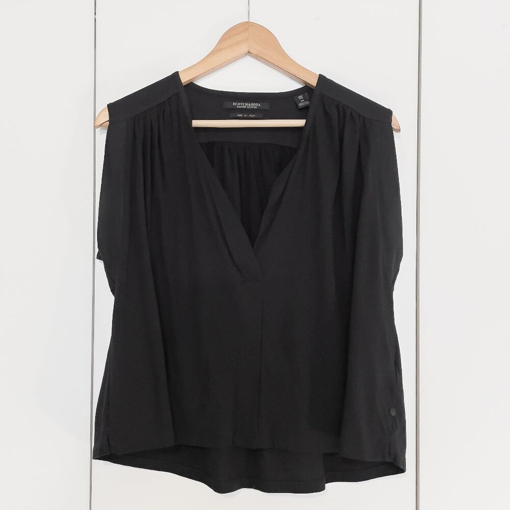 SCOTCH & SODA Black Sleveless Top, Dans La Nuit Collection, Size XS